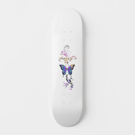 Halb-Colin-Bewusstseins-Schmetterling Skateboard