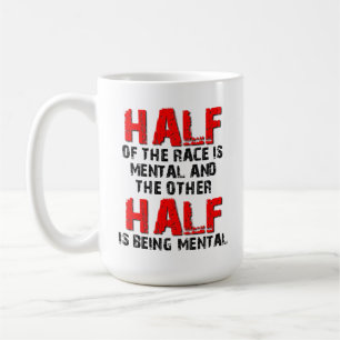 Halb Das Rennen Dirt Bike Motocross Tasse Lustig