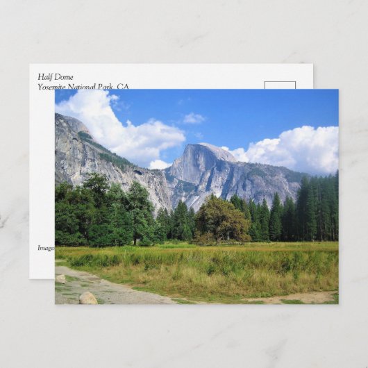 Halb Dome, Yosemite National Park, Kalifornien Postkarte (Vorne/Hinten)