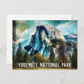 Halb Dome Yosemite Nationalpark Postcard Postkarte (Vorne/Hinten)