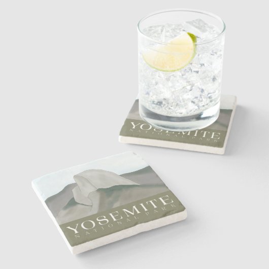 Halb Dome, Yosemite Nationalpark Stone Untersetzer (Seitenansicht)