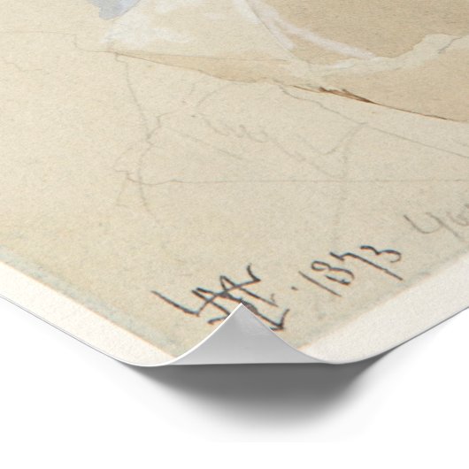 Halb Dome Yosemite Thomas Moran Wasserfarben Kunst Poster (Ecke)