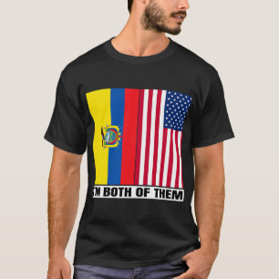 Halb ecuadorian Half amerikanische DNA Ecuador Her T-Shirt