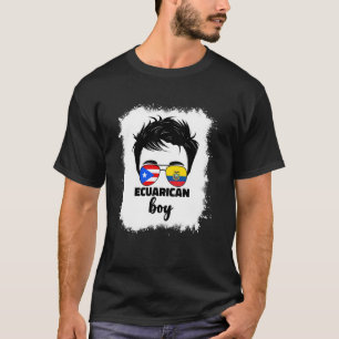 Halb Ecuadorianer Und Puerto Rico Ecuador-Flagge T-Shirt