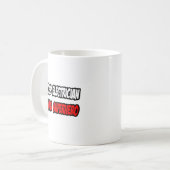 Halb Electrician... Half Superheld Kaffeetasse (Vorderseite Links)