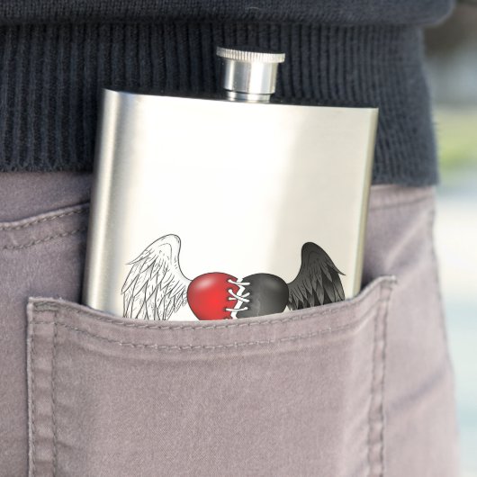 Halb-Engelsschild Flachmann (Beispiel)