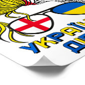 Halb englisches halb ukrainisches Mädchen Ukraine Poster (Ecke)