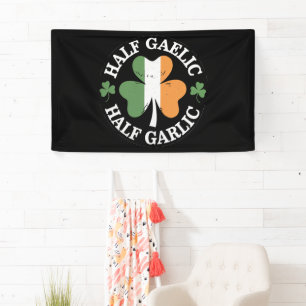 Halb-Gälisch Halb-Knoblauch Irisch Italienisch St. Banner