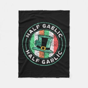 Halb gälisch halb Knoblauch St. Patricks Day Irlan Fleecedecke
