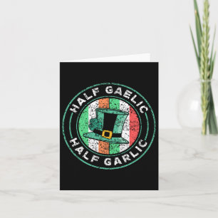 Halb gälisch halb Knoblauch St. Patricks Day Irlan Karte