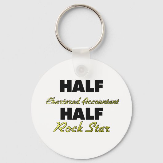 Halb gecharterter Buchhalter Half Rock Star Schlüsselanhänger (Vorderseite)