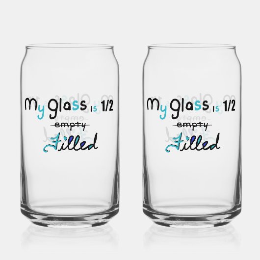 Halb gefülltes Glas (Vorderseite)
