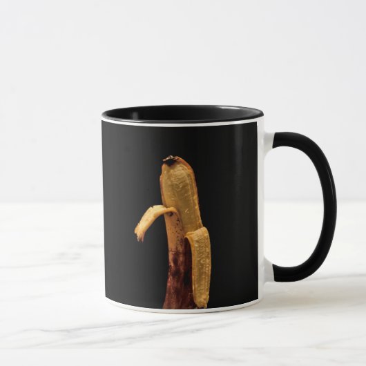 Halb geschälte Banane Stillleben Tasse (Rechts)