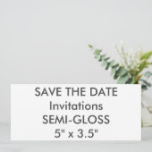 HALB-GLANZ 110lb 9,25" x 4" Hochzeits-Einladungen Einladung (Stehend Vorderseite)