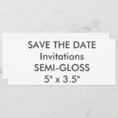 HALB-GLANZ 110lb 9,25" x 4" Hochzeits-Einladungen Einladung (Vorne/Hinten)