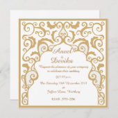 Halb-Glanz 5,25" x 5,25", weiße Standardumschläge Einladung (Vorne/Hinten)