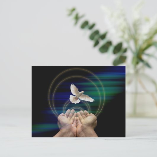 halb Glanz, Standardgröße, Ruhe und Tauben Postkarte (Stehend Vorderseite)