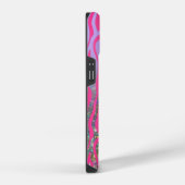 Halb Glitter Rosa Tiger Print iPhone Hülle (Rechte Seite)