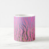 Halb Glitter Rosa Tiger Print Kaffeetasse (Mittel)