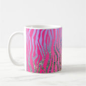 Halb Glitter Rosa Tiger Print Kaffeetasse (Links)
