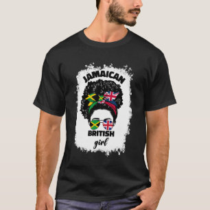 Halb Großbritannien und Jamaikanisch Britische UK T-Shirt