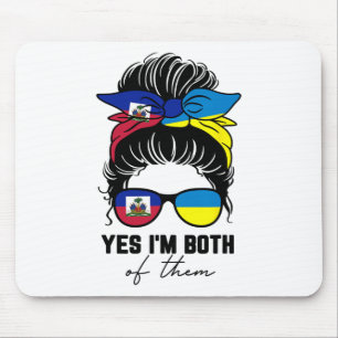 Halb Haitianerin Halb Ukrainerin Mädchen Haiti Ukr Mousepad