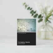 Halb&Halb Foto 09 - Regen auf meinem Fenster Visitenkarte (Stehend Vorderseite)