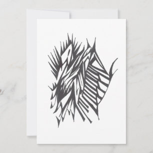 Halb & Halb Schwarz Weiß Abstrakt Tribal Tattoo Ku Dankeskarte