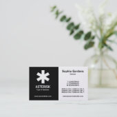 Halb & halb (Sternchen)- Schwarz und Weiß (Gold) Visitenkarte (Stehend Vorderseite)