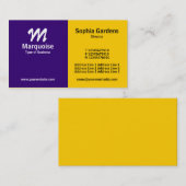 Halb & halb - Violett und orange Visitenkarte (Vorne/Hinten)