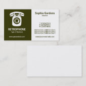 Halb & halb (Wallphone) - Dunkles OliveGrün und We Visitenkarte (Vorne/Hinten)