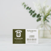 Halb & halb (Wallphone) - Dunkles OliveGrün und We Visitenkarte (Stehend Vorderseite)