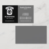 Halb & halb (Wallphone)- Schwarz und Grau Visitenkarte (Vorne/Hinten)