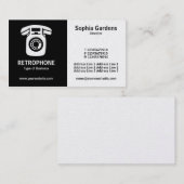 Halb & halb (Wallphone) - Schwarz und (Platinum) Visitenkarte (Vorne/Hinten)