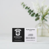 Halb & halb (Wallphone) - Schwarz und Weiß (Gold) Visitenkarte (Stehend Vorderseite)