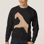 Halb Herz Links Hand Liebe Couple Camisa Parej Sweatshirt (Vorderseite)