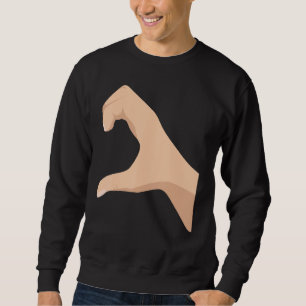 Halb Herz Links Hand Liebe Couple Camisa Parej Sweatshirt