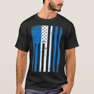 Halb Honduranische Flagge  Vintage Amerikanisch in T-Shirt