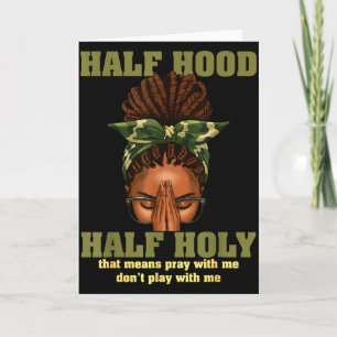 Halb Hood Halb Heiliges Gebet Christlich Afrikanis Karte