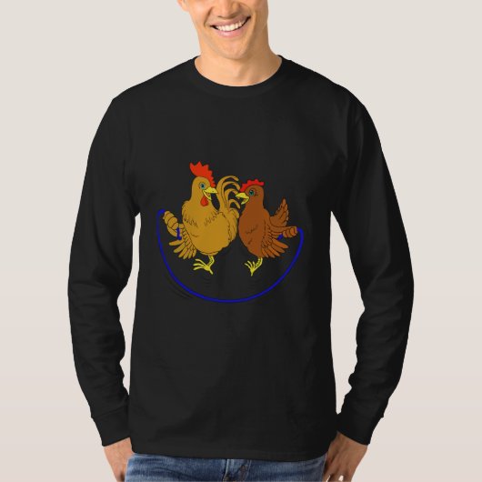 Halb-Hühnersprung-Seil T-Shirt (Vorderseite)