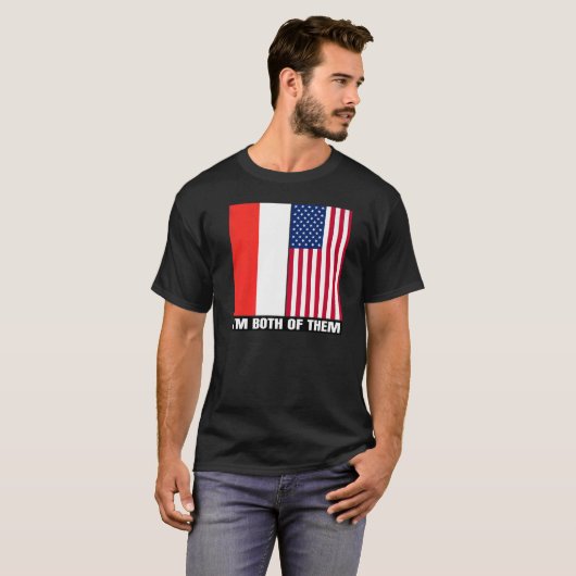 Halb indonesische Halb-Amerikanisch Indonesien Her T-Shirt (Vorne ganz)