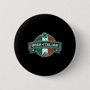 Halb Ire Halb Italiener Lustiger Irischer Italieni Button
