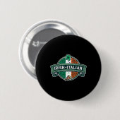 Halb Ire Halb Italiener Lustiger Irischer Italieni Button (Vorne & Hinten)