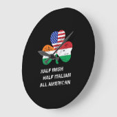 Halb irisch Halb Italienisch Alle amerikanischen F Große Wanduhr (Winkel)