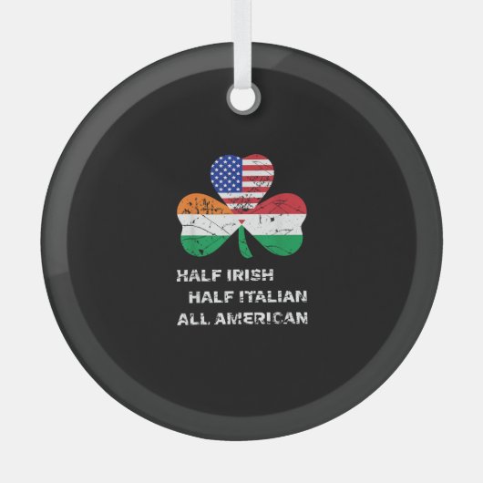 Halb irisch Halb Italienisch Alle amerikanischen F Ornament Aus Glas (Vorderseite)