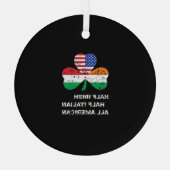 Halb irisch Halb Italienisch Alle amerikanischen F Ornament Aus Glas (Rückseite)