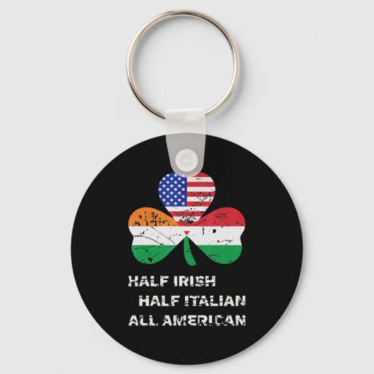 Halb irisch Halb Italienisch Alle amerikanischen F Schlüsselanhänger (Vorderseite)
