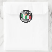 Halb irische Halbfinale Italienische Flagge Runder Aufkleber (Tasche)