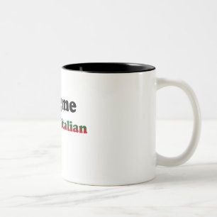 Halb italienisch zweifarbige tasse