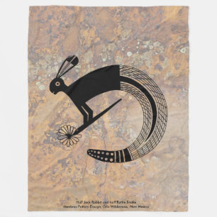 Halb-Jack-Kaninchen und Halbschlange Fleecedecke